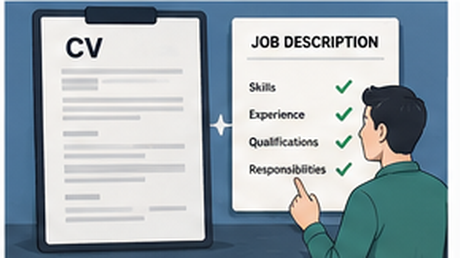 Editorial illustration for How to Tailor Your CV to a Job Description Without Keyword Stuffing.