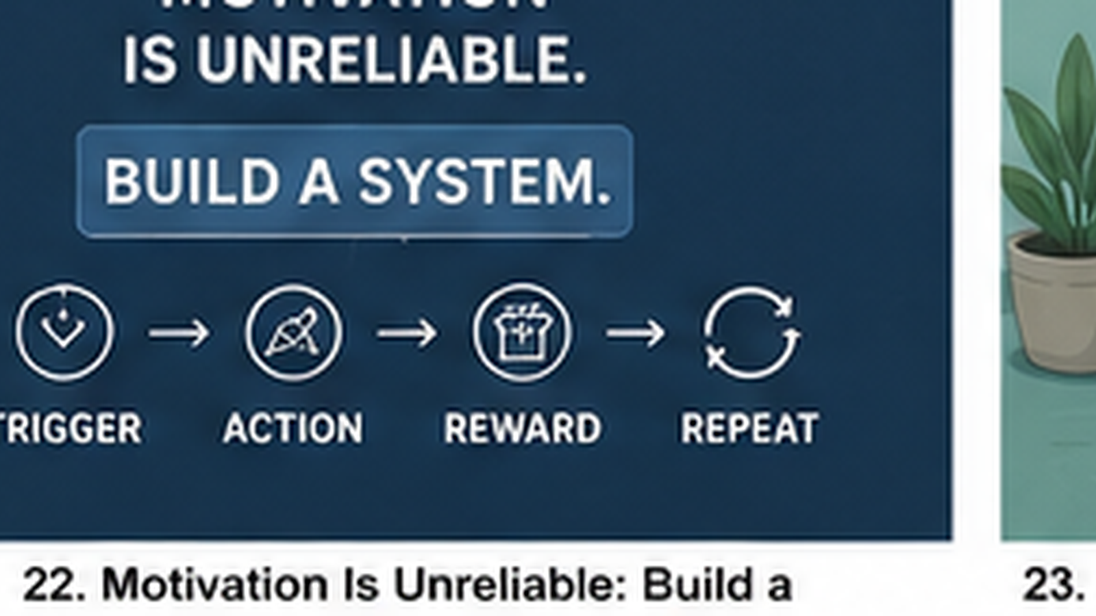 Editorial illustration for Motivation Is Unreliable: Build a Consistency System Instead.