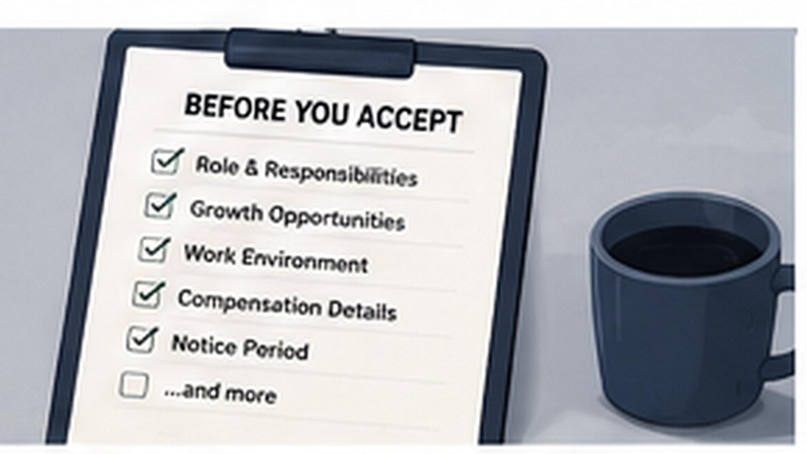 Editorial illustration for Before Accepting a Job Offer: 15 Questions Every Candidate Should Ask.